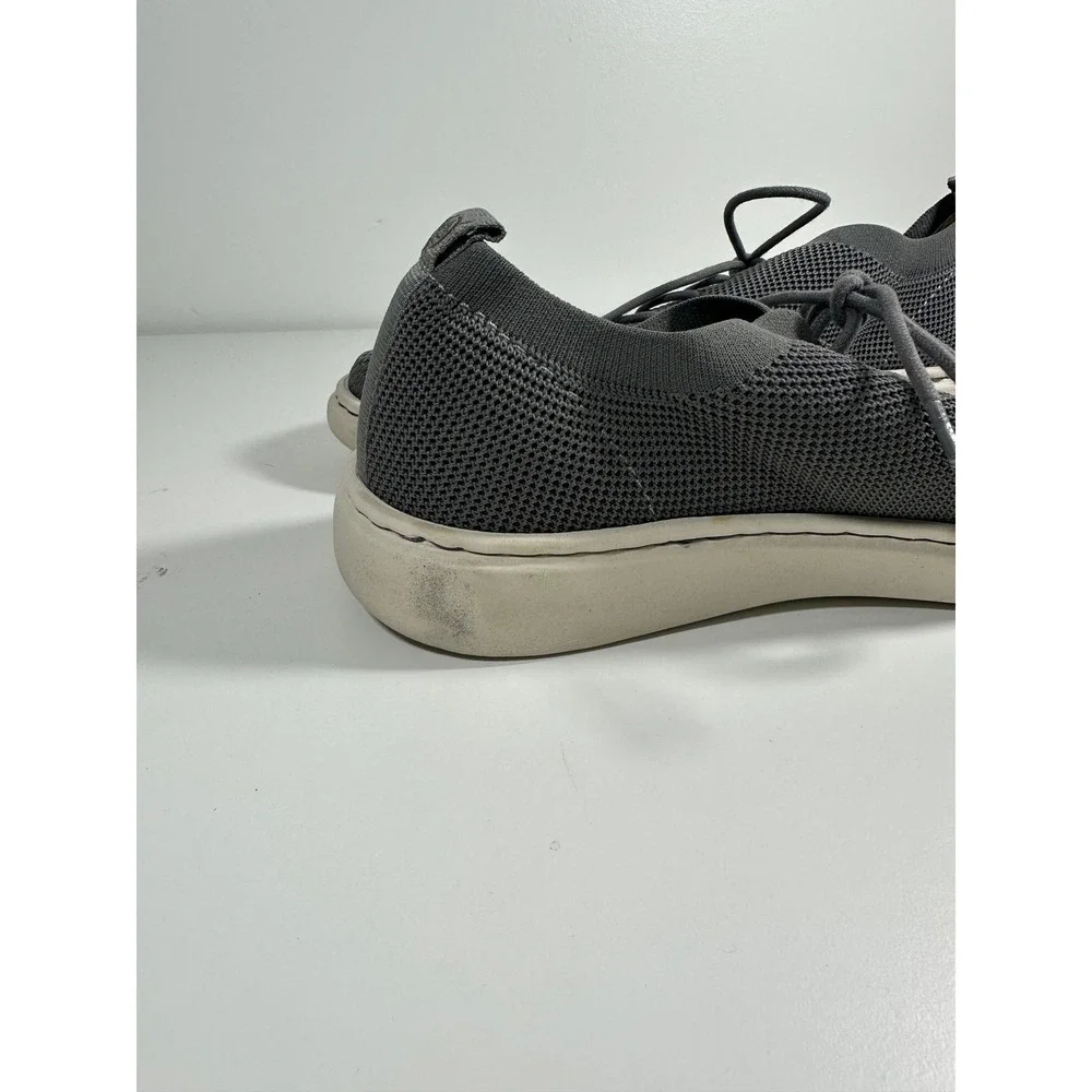 Born Shoes Mens Knit Sneakers Grey Lace‎ Up Casual Shoes BM0000622 Size 11.5 M